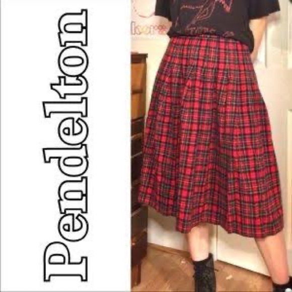 Pendleton Dresses & Skirts - Pendleton tartan plaid pleated midi skirt